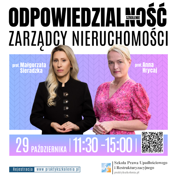 Odpowiedzialność zarządcy nieruchomości – szkolenie online
